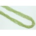 Natural semi precious green peridot round Beads Necklace multi Strand 17.8 inch