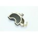 Designer 925 Sterling silver Pendant Marcasite onyx stone Elephant 1.6 inch