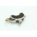 Designer 925 Sterling silver Pendant Marcasite onyx stone Elephant 1.6 inch
