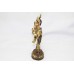 Brass Metal Buddhism God Ganesh Figure Pure Gold Leaf Work on Face P 290