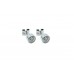 925 Sterling Silver Studs Earring white zircon stone