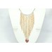 Designer Women's 925 Sterling Silver natural Orange Carnelian Beads Necklace
