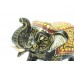 Handicraft Wooden Black Elephant Hand Painting Red color Home Decorative 3'