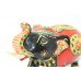 Handicraft Wooden Black Red Elephant Hand Painting Home Decorative gift 3'