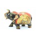 Handicraft Wooden Black Red Elephant Hand Painting Home Decorative gift item