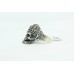 Men's Biker 925 sterling silver Ring skeleton face Oxidized Polish 12.40 Grams