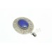 Handmade 925 Sterling Silver Pendant Natural blue smoky lapiz lazuli stone