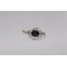 Handmade 925 Sterling Silver Ring Real Black Star Gemstone & Zircons Size 10