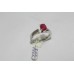 925 Sterling Women's silver ring Real Ruby Gemstone, Ring Size No 15