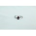 Stamped 925 Sterling Silver Ring with diamonds n Star Ruby Gemstone Size 12