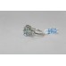 Stamped 925 Sterling Silver with Natural Aquamarine Stone Size 15