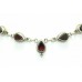 Designer Handmade 925 Sterling Silver Natural Red Garnet Gemstone Necklace