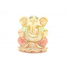 Handmade Pink Rose Quartz natural Stone God blessing Ganesha Idol statue idol