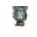 Handmade Natural grey Labradorite gemstone Owl Bird Figure Home Decorative Gift