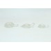 Handmade Natural white Crystal Stone set of 3 tortoise figure Decorative figure