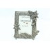 Handcrafted engraved design white metal photo frame decorative home