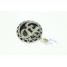 Handcrafted Stamped 925 Sterling Silver OM Pendant marcasite black onyx stones