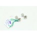 925 Sterling Silver Studs Earring Natural aquamarine oval Stones