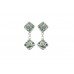 Handmade 925 Silver Jewelry dangle Earrings engraved design 2.1 inch