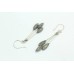 Handmade 925 Silver Jewelry 3 line dangle Earrings textured design 2.2 inch