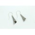 Handmade 925 Silver Jewelry Earrings textured design on metal 2.2 inch