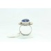 Stamped 925 Sterling Silver women's Ring semi precious blue lapiz lazuli stone