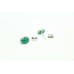 925 Sterling Silver Studs Earring natural oval green onyx gem Stone