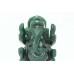 Hand crafted Natural Green Jade Stone God Ganesha Home Decorative Statue idol