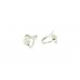 Fashion Hoop Huggies Bali curve design Earrings white Gold Plated Zircon Stones
