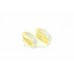 Fashion Hoop Huggies Bali Earrings yellow Gold Plated 3 line white Zircon Stone