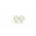 Fashion Hoop Huggies Bali Earrings white Gold Plated design white Zircon Stones