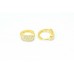 Fashion Hoop Huggies Bali Earrings yellow Gold Plated designer Zircon Stone
