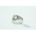 925 Hallmarked Sterling Silver Men's Ring Pearl Gemstone Size 21