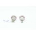 Women's 925 Sterling Silver Ear Studs Earring white red zircon stone