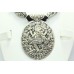 God Ganesha Necklace 925 Sterling Silver Tribal Temple Jewelry Black Thread - 01
