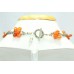 Necklace Handcrafted 925 Sterling Silver Natural Orange Carnelian Gem Stone
