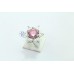 Handmade 925 Sterling Silver Ring with white pink Zircon Gemstone Ring size 20
