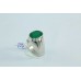 Handmade Men's Ring 925 Sterling Silver Semi Precious Green Onyx Stone
