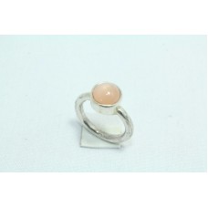 925 Sterling silver Women's ring Natural semi precious Rose Quartz Stone