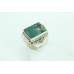 925 Sterling silver Unisex Turquoise Stone Ring Size 20 Oxidised Polish