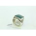 925 Sterling silver Unisex Turquoise Stone Ring Size 20 Oxidised Polish