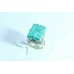 925 Sterling silver Turquoise Stone Ring Size 19 Oxidized Polish