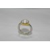 Stamped 925 Sterling Silver with Pearl Stone Size 14 Gold Rhodium