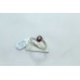 Stamped 925 Sterling Silver Ring with diamonds n Star Ruby Gemstone Size M 1/2