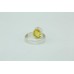 925 Sterling Silver Yellow Cubic Zirconia Zircon Stone Ring Size No. 14